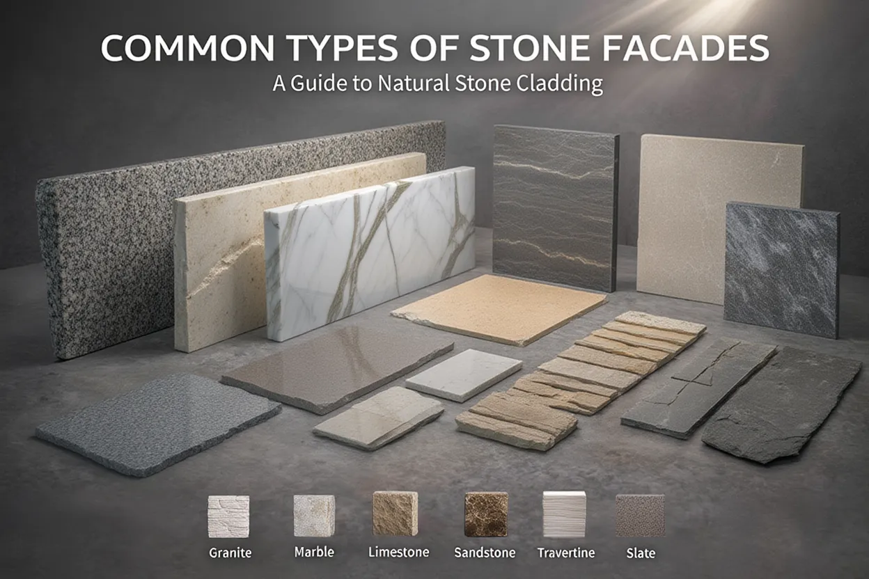 Common types of stone facades