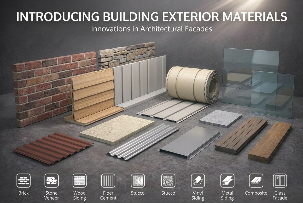 Facade materials 02 متریال نمای ساختمان